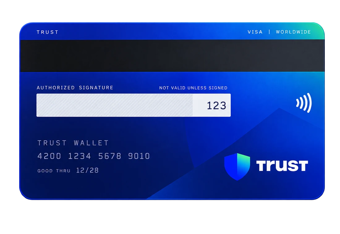 Trust Wallet credit card back